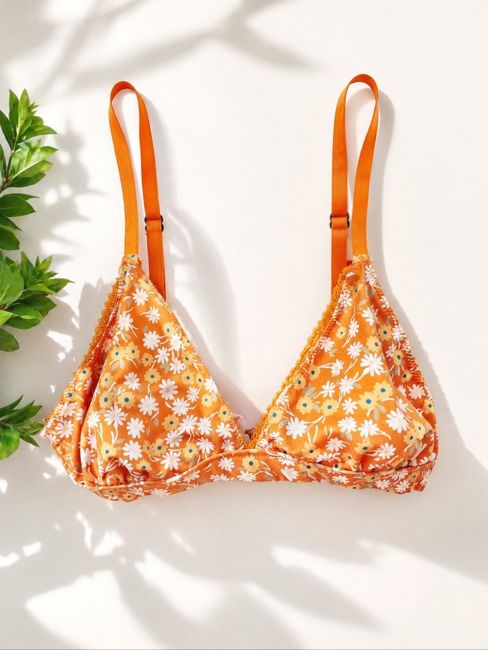 Spell & The Gypsy Collective Orange Floral Bralette Bra Top Size M